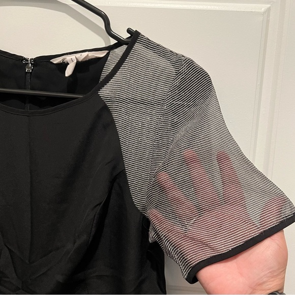 BCBGeneration Black and Gray Fit and Flare Midi Dress - Picture 9 of 13